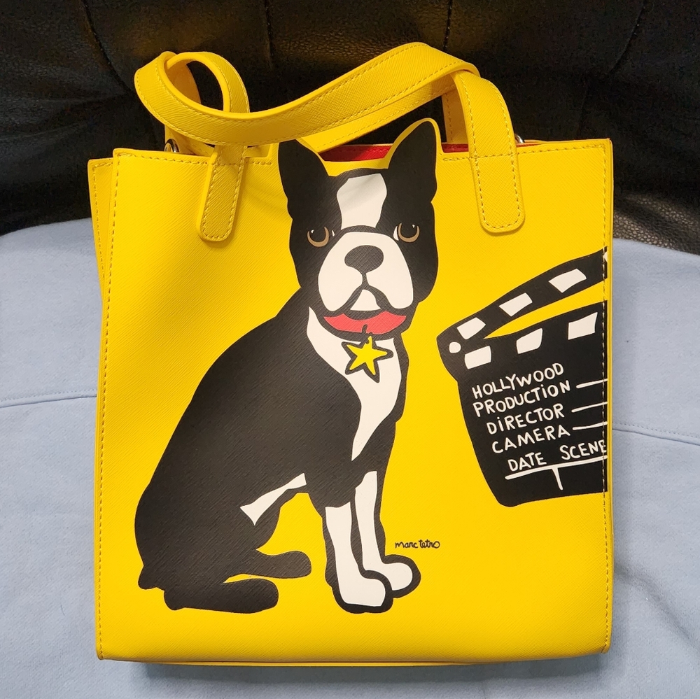 Small Marc Tetro Boston Terrier Hollywood Tote Bag